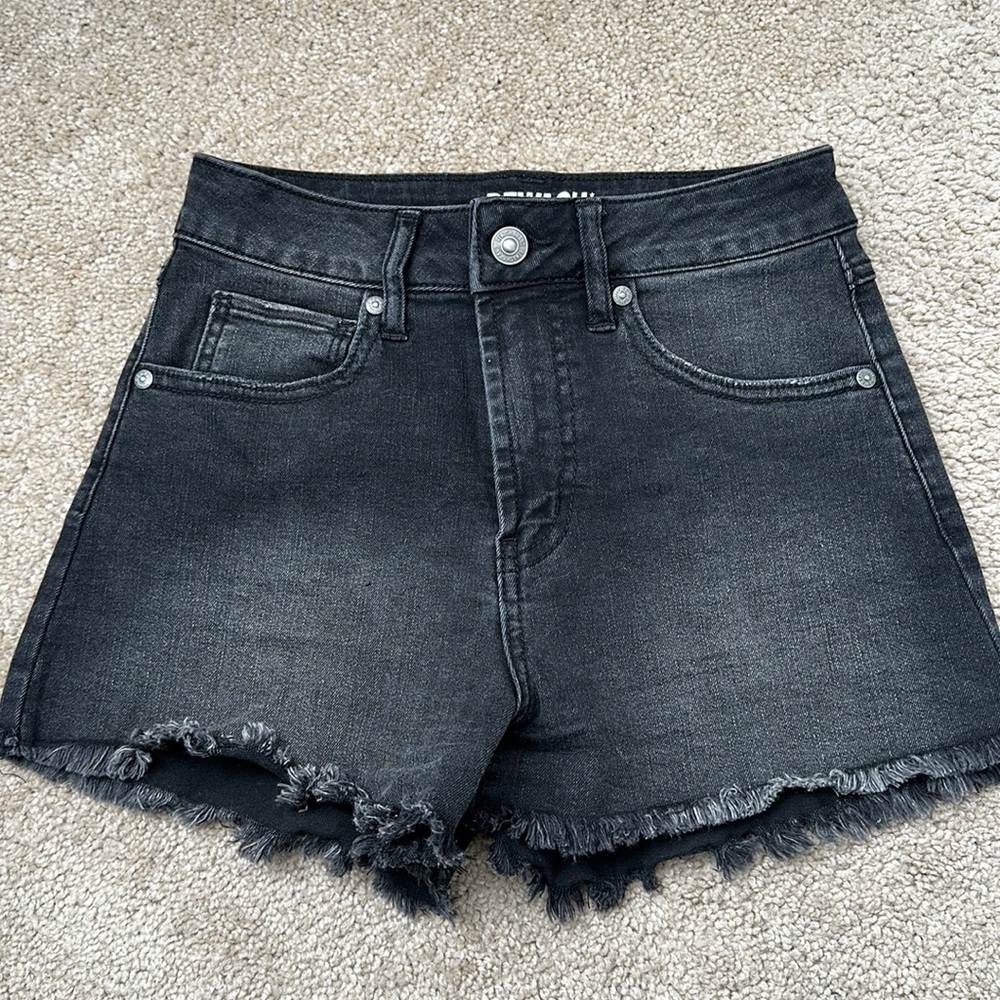 Black Denim Shorts